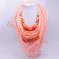 2Hot sale fashion girl\'s beaded necklace infinity jewelry scarf bandana,headwear,neckwear,neckwarmer,Stole, Ruana
